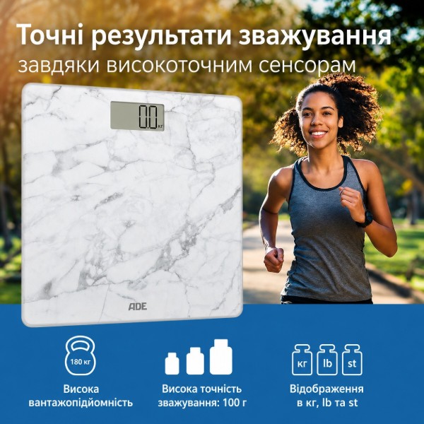 Фото - Ваги підлогові ADE Amina BE2306-5 White marble